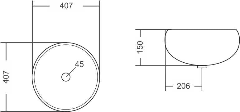 Aqutop Lewis Table Top Wash Basin