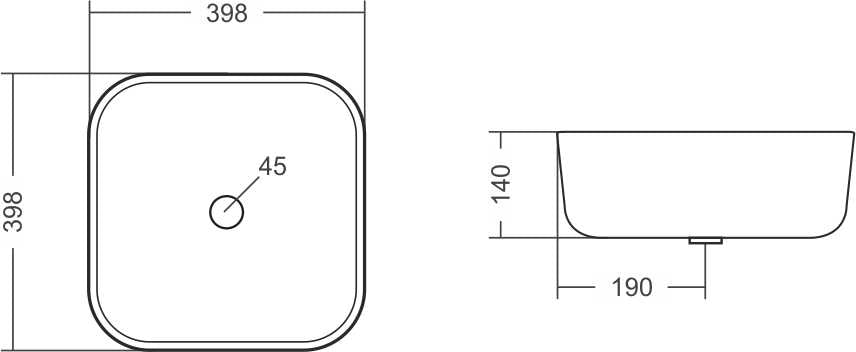 Aqutop Compact Table Top Wash Basin