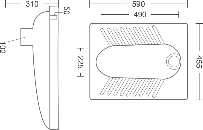Aqutop O.P.23" Squatting pan