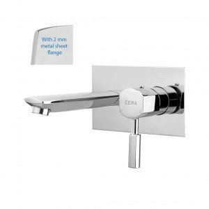 F1014472 Gayle Wall mounted single lever basin mixer with sheet metal wall flange CERA