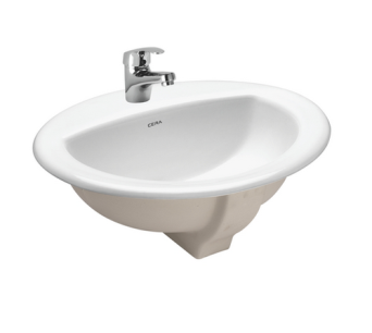 S2030101 Clair Counter Wash Basin Snow White Cera