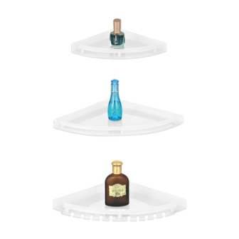 Pearl Aqua Transparent Corner Shelves