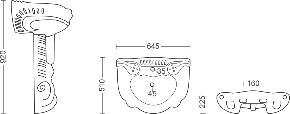 Aqutop Majesty Wash Basin With Pedestal