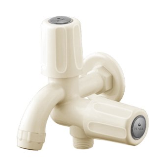 Pearl Standard 2 in 1 Bib Cock With Flange