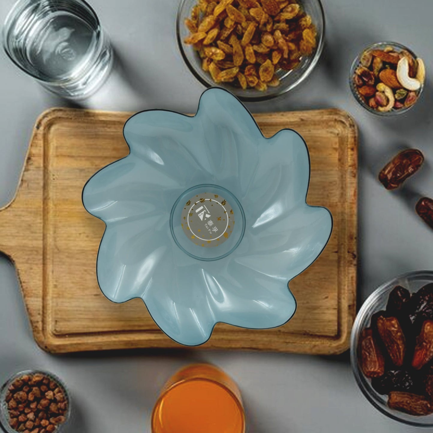 Flower Shape Kids Plastic Plate - Multipurpose for Dinner, Snacks & Party Supplies (1pc)