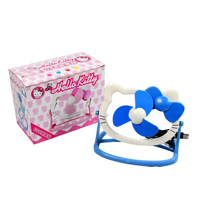 Hello Kitty Cute Mini USB Desktop Fan – Bright Color, Personal Desk Fan (Battery Not Included)