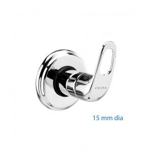 F1002351 Carbon Concealed stop cock 15 mm CERA