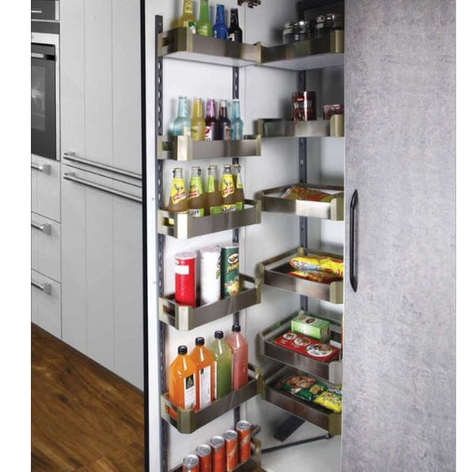 Kitchen Basket Pantry Satin (Soft Close)-600MM