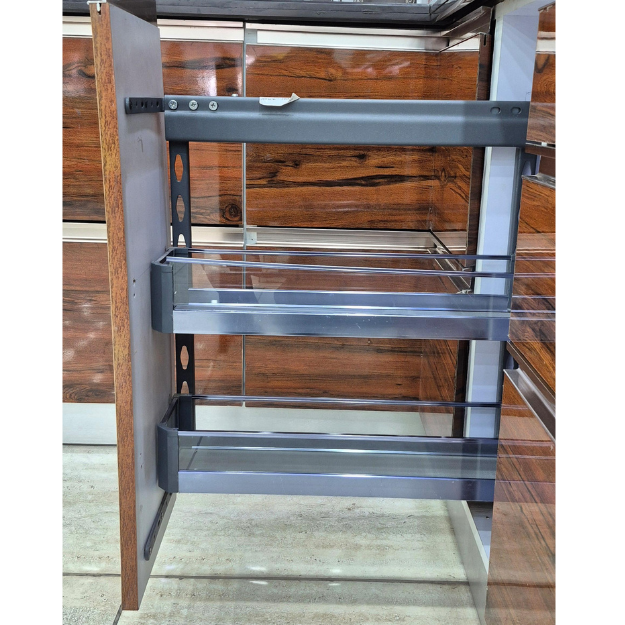 Kitchen Basket Side- BPO Glass -250MM Aisle